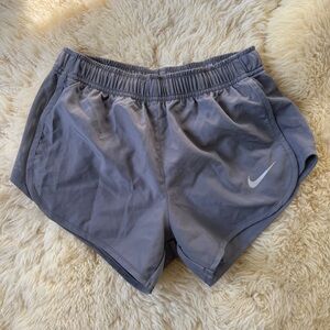 Nike Women’s Gray Athletic Running Shorts with Swoosh
